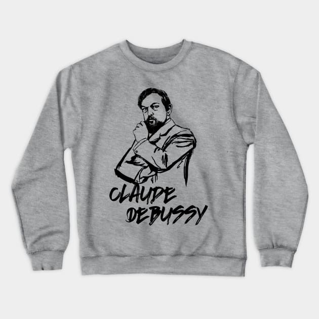 Claude Debussy Crewneck Sweatshirt by Erena Samohai